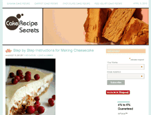 Tablet Screenshot of cakerecipesecrets.com